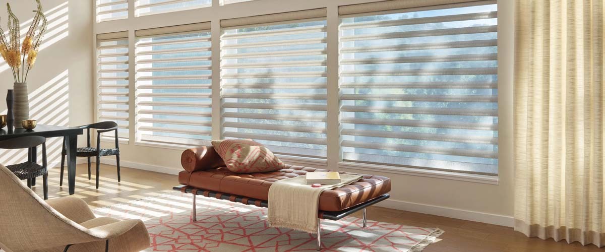 Pirouette® Sheer Shades with Custom Drapes